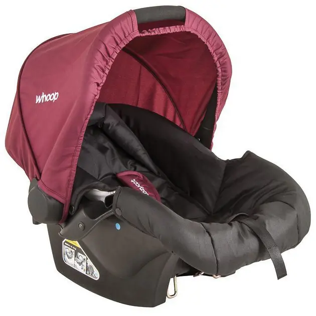 Carrinho de Bebê Whoop Trio 5 em 1 - Vinho - Com Bebê Conforto e Moisés