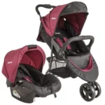 Carrinho de Bebê Whoop Trio 5 em 1 - Vinho - Com Bebê Conforto e Moisés