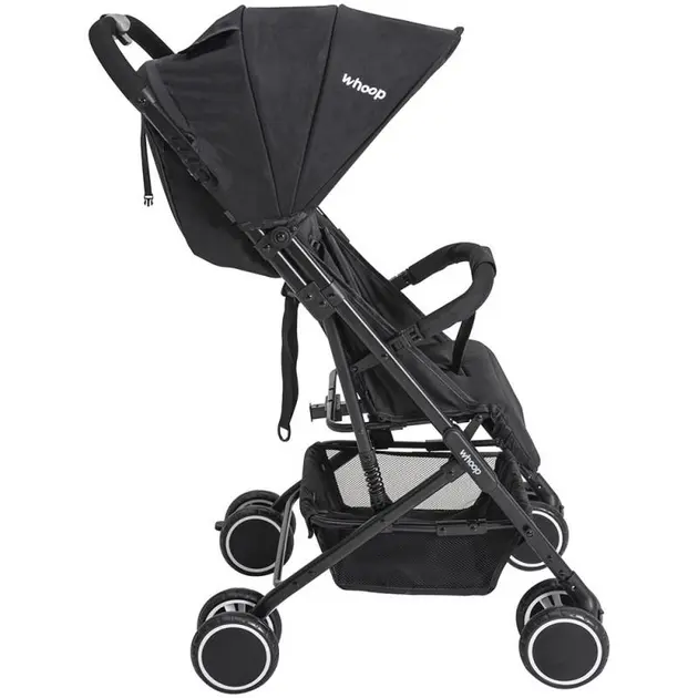 Carrinho de Bebê Whoop Vox Travel System Preto com Bebê Conforto e Base Carrinho de Bebê Whoop Vox Travel System Preto com Bebê Conforto e Base