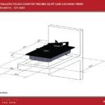 Cooktop 2 Bocas Fischer Fit Line - Gás Bivolt - 27185-60015 - Vidro Preto