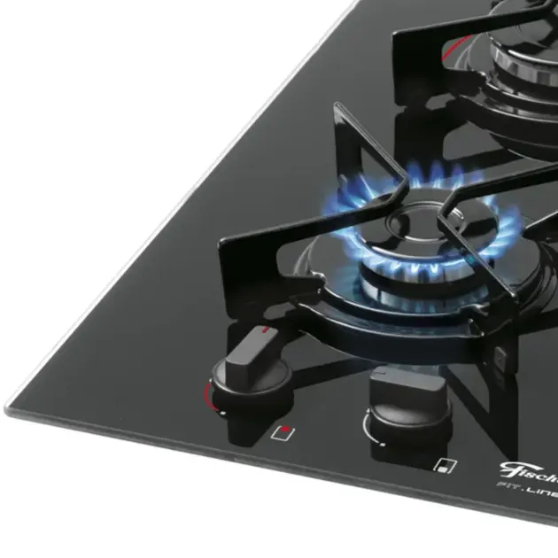 Cooktop 2 Bocas Fischer Fit Line – Gás Bivolt – 27185-60015 – Vidro Preto Cooktop 2 Bocas Fischer Fit Line - Gás Bivolt - 27185-60015 - Vidro Preto