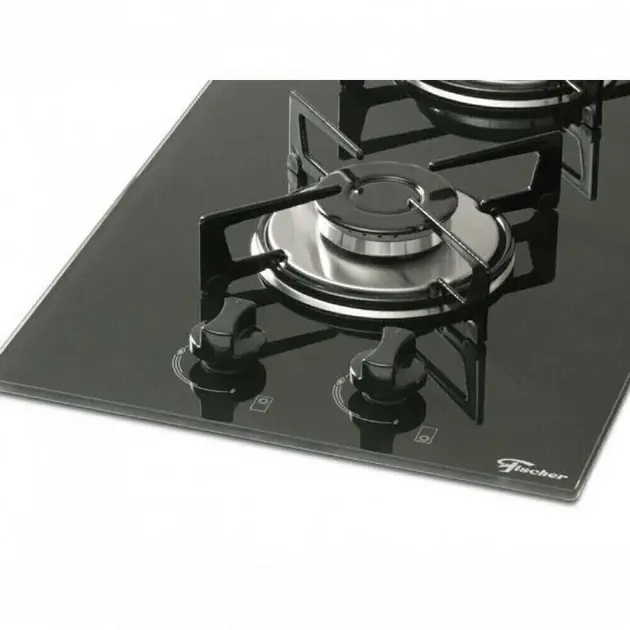 Cooktop 2 Bocas Fischer Fit Line – Gás Bivolt – 27185-60015 – Vidro Preto Cooktop 2 Bocas Fischer Fit Line - Gás Bivolt - 27185-60015 - Vidro Preto