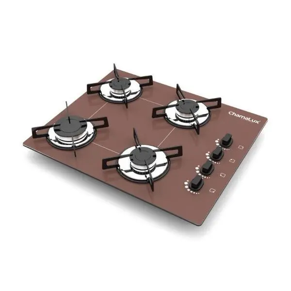 Cooktop 4 Bocas Chamalux Marrom – Ultra Chama – Bivolt Cooktop 4 Bocas Chamalux Marrom - Ultra Chama - Bivolt