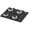 Cooktop 4 Bocas Chamalux Preto - Ultra Chama Marmorizado - Gás Bivolt