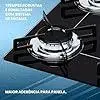 Cooktop 4 Bocas Chamalux Preto - Ultra Chama Marmorizado - Gás Bivolt