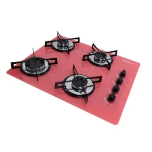 Cooktop 4 Bocas Chamalux Rosa - Ultra Chama - Gás Bivolt