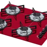 Cooktop 4 Bocas Chamalux Vermelho - Ultra Chama Bivolt