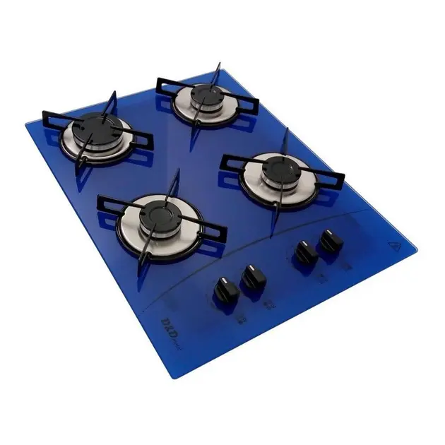 Cooktop 4 Bocas D&D Azul - Gás Bivolt - CE04AZ
