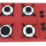 Cooktop 4 Bocas D&D Vermelho - Gás Bivolt - CE04V