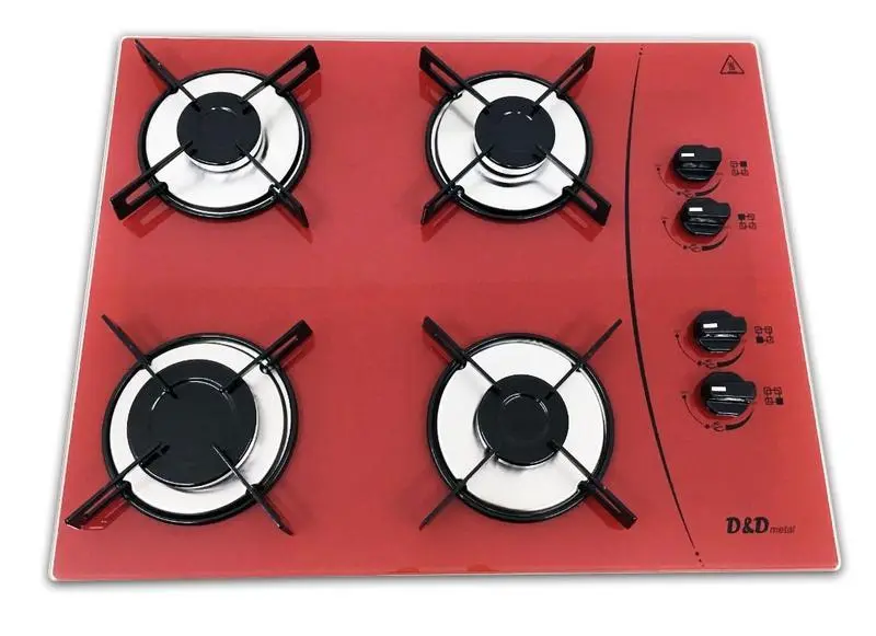 Cooktop 4 Bocas D&D Vermelho – Gás Bivolt – CE04V Cooktop 4 Bocas D&D Vermelho - Gás Bivolt - CE04V