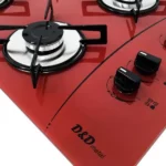 Cooktop 4 Bocas D&D Vermelho - Gás Bivolt - CE04V