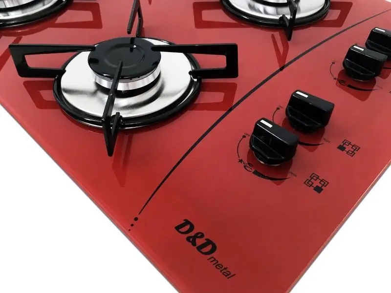 Cooktop 4 Bocas D&D Vermelho – Gás Bivolt – CE04V Cooktop 4 Bocas D&D Vermelho - Gás Bivolt - CE04V