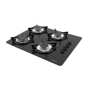Cooktop 4 Bocas Fogatti Preto - Safe - Gás Bivolt - 27001301