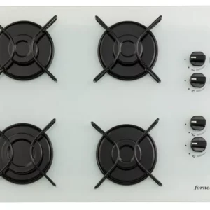 Cooktop 4 Bocas Fornello Branco Mega Chama 220v A Gás