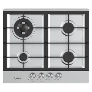 Cooktop 4 Bocas Midea Inox - Tripla Chama - Gás Bivolt - CYB4B