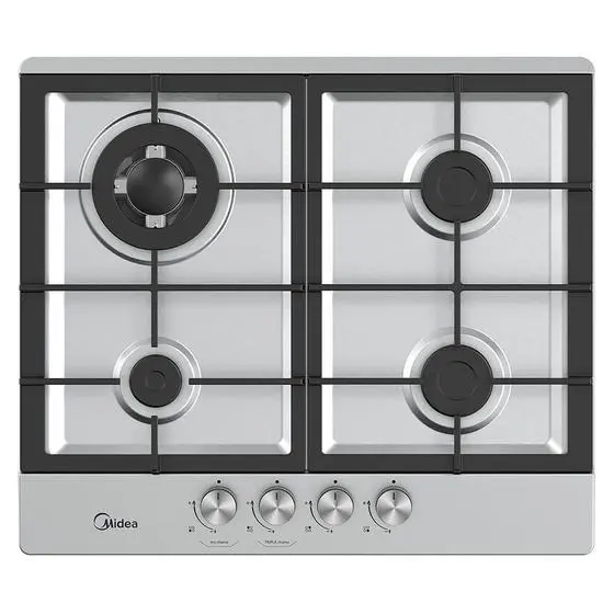 Cooktop 4 Bocas Midea Inox – Tripla Chama – Gás Bivolt – CYB4B Cooktop 4 Bocas Midea Inox - Tripla Chama - Gás Bivolt - CYB4B