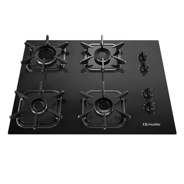 Cooktop 4 Bocas Mueller Preto – Gás Bivolt – 601086003 Cooktop 4 Bocas Mueller Preto - Gás Bivolt - 601086003