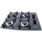 Cooktop 4 Bocas Safanelli Preto - À Gás Bivolt - FCL40 com Acendimento Superautomático
