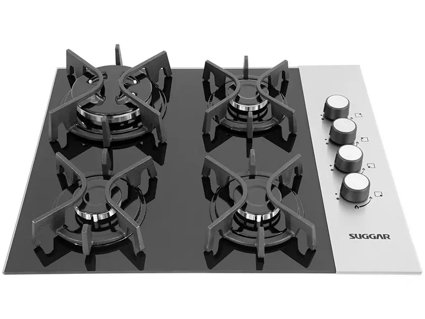 Cooktop 4 Bocas Suggar Preto – Gás Bivolt – Fg4404fvpix