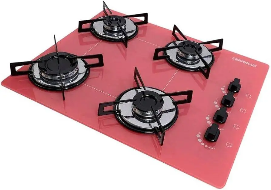 Cooktop 4 Bocas Ultra Chama Chamalux Rosa Bivolt – Trempe de Chapa Cooktop 4 Bocas Ultra Chama Chamalux Rosa Bivolt - Trempe de Chapa