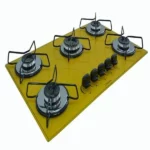 Cooktop 5 Bocas Amarelo - Gás Bivolt - Acendimento Automático