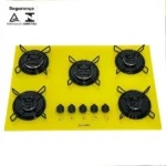 Cooktop 5 Bocas Amarelo - Gás Bivolt - Acendimento Automático