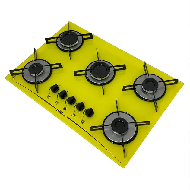 Cooktop 5 Bocas D&d Amarelo – Gás Bivolt – Ce05a