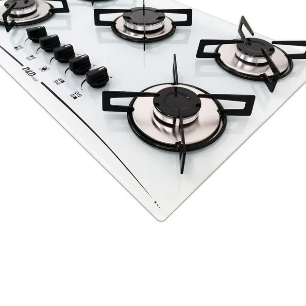 Cooktop 5 Bocas Branco Mega Chama – Gás Bivolt Cooktop 5 Bocas Branco Mega Chama - Gás Bivolt