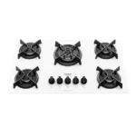 Cooktop 5 Bocas Branco Mega Chama - Gás Bivolt