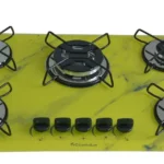 Cooktop 5 Bocas Chamalar Amarelo - Tripla Chama - Gás Bivolt