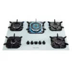 Cooktop 5 Bocas Mueller Branco - Tripla Chama - Gás Bivolt