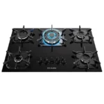 Cooktop 5 Bocas Mueller Preto com Queimador Tripla Chama - Bivolt - Design Moderno