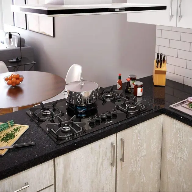 Cooktop 5 Bocas Mueller Preto Ultra Chama Gás Bivolt