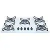Cooktop 5 Bocas Safanelli Branco - Lines - Gás Bivolt - Fcb503