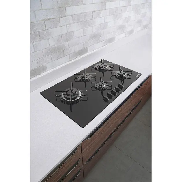 Cooktop 5 Bocas Tramontina Penta Side Plus Gás Bivolt 94709/301 Cooktop 5 Bocas Tramontina Penta Side Plus Gás Bivolt 94709/301