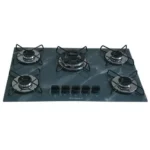 Cooktop 5 Bocas Tripla Chama Marmorizado Cinza Gás Bivolt