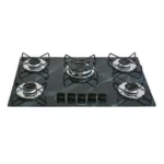 Cooktop 5 Bocas Tripla Chama Marmorizado Cinza Gás Bivolt