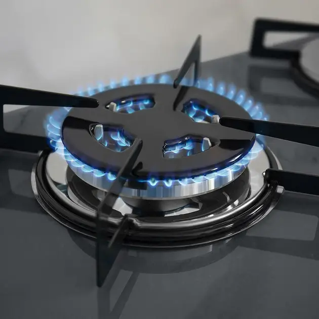Cooktop 5 Bocas Tripla Chama Marmorizado Cinza Gás Bivolt