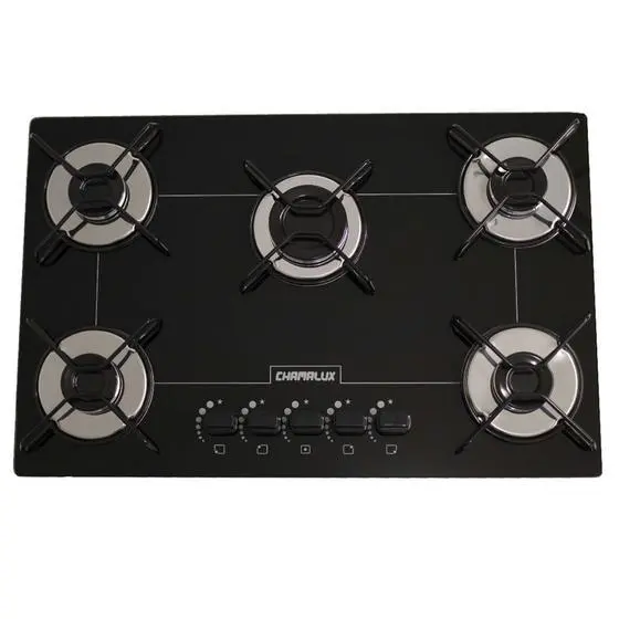 Cooktop 5 Bocas Ultrachama Preto - Gás Bivolt