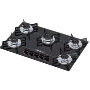 Cooktop 5 Bocas Ultrachama Preto - Gás Bivolt