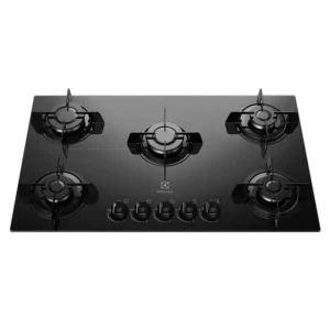 Cooktop a Gás 5 Bocas Bivolt - Preto - Tripla Chama - Ultra Chama