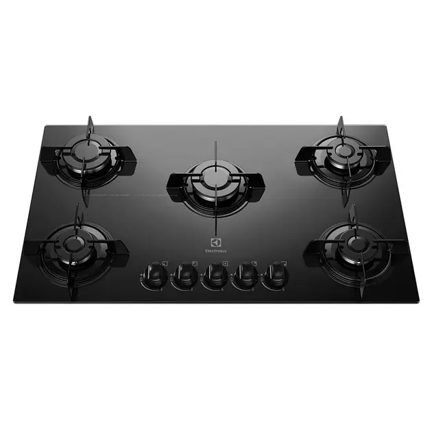 Cooktop 5 Bocas Chamalar Azul – Premium Ultra Chama Marmorizado – Gás Bivolt