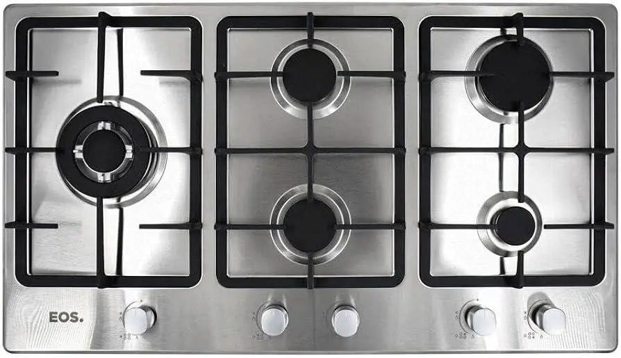 Cooktop a Gás 5 Bocas EOS Inox 90cm ECG05IB Bivolt Cooktop a Gás 5 Bocas EOS Inox 90cm ECG05IB Bivolt
