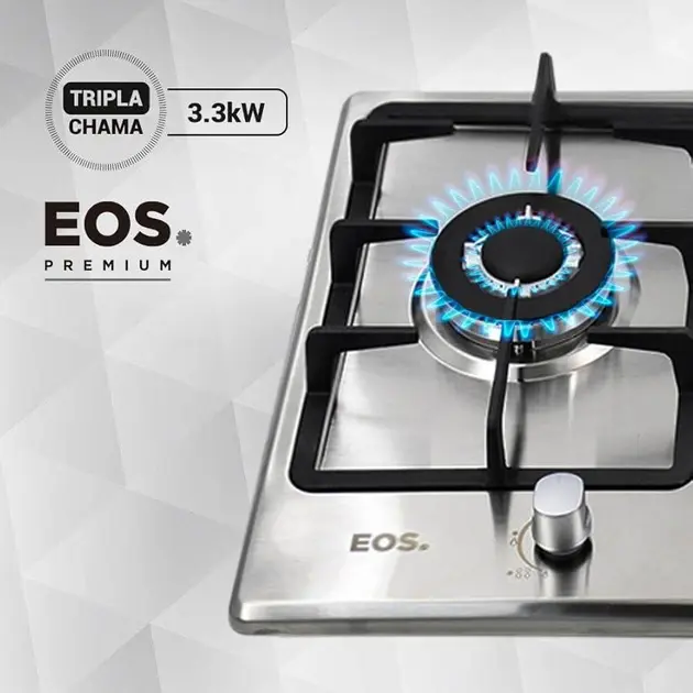 Cooktop a Gás 5 Bocas EOS Inox 90cm ECG05IB Bivolt Cooktop a Gás 5 Bocas EOS Inox 90cm ECG05IB Bivolt