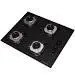 Cooktop a Gás Fogatti Preto 4 Bocas - Vidro Temperado 6mm Bivolt V400