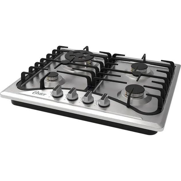 Cooktop a Gás Inox 4 Bocas Oster Semiprofissional – Bivolt Cooktop a Gás Inox 4 Bocas Oster Semiprofissional - Bivolt