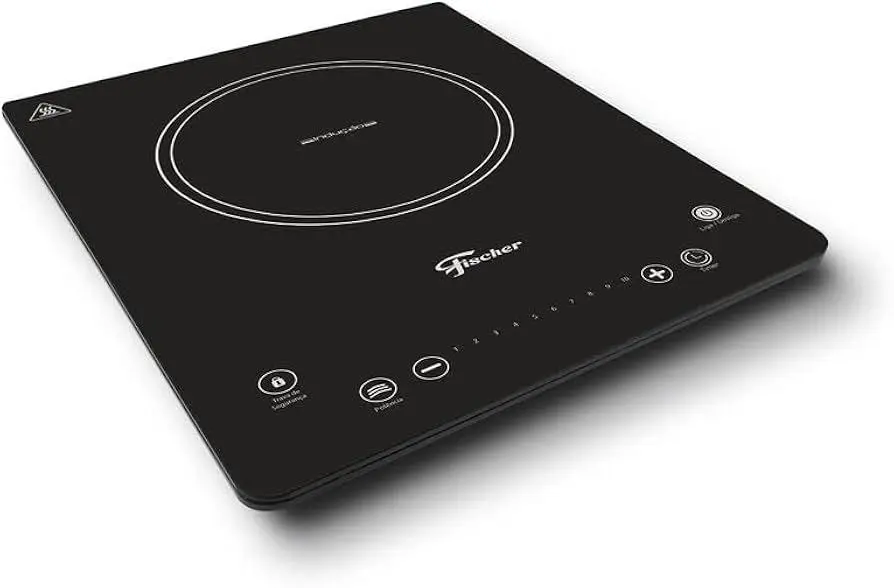 Cooktop de Indução 1 Boca Preto Portátil Elétrico 220V