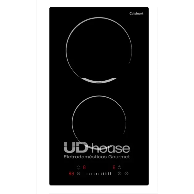 Cooktop Dominó Elétrico 2 Queimadores Vitrocerâmico Cuisinart Arkton 220V Cooktop Dominó Elétrico 2 Queimadores Vitrocerâmico Cuisinart Arkton 220V