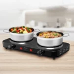 Cooktop Elétrico Portátil 2 Bocas Preto 220V - Alta Potência