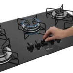 Cooktop Fischer 5 Bocas Fit Line Trempe Iron - Gás e Elétrico Bivolt - Preto